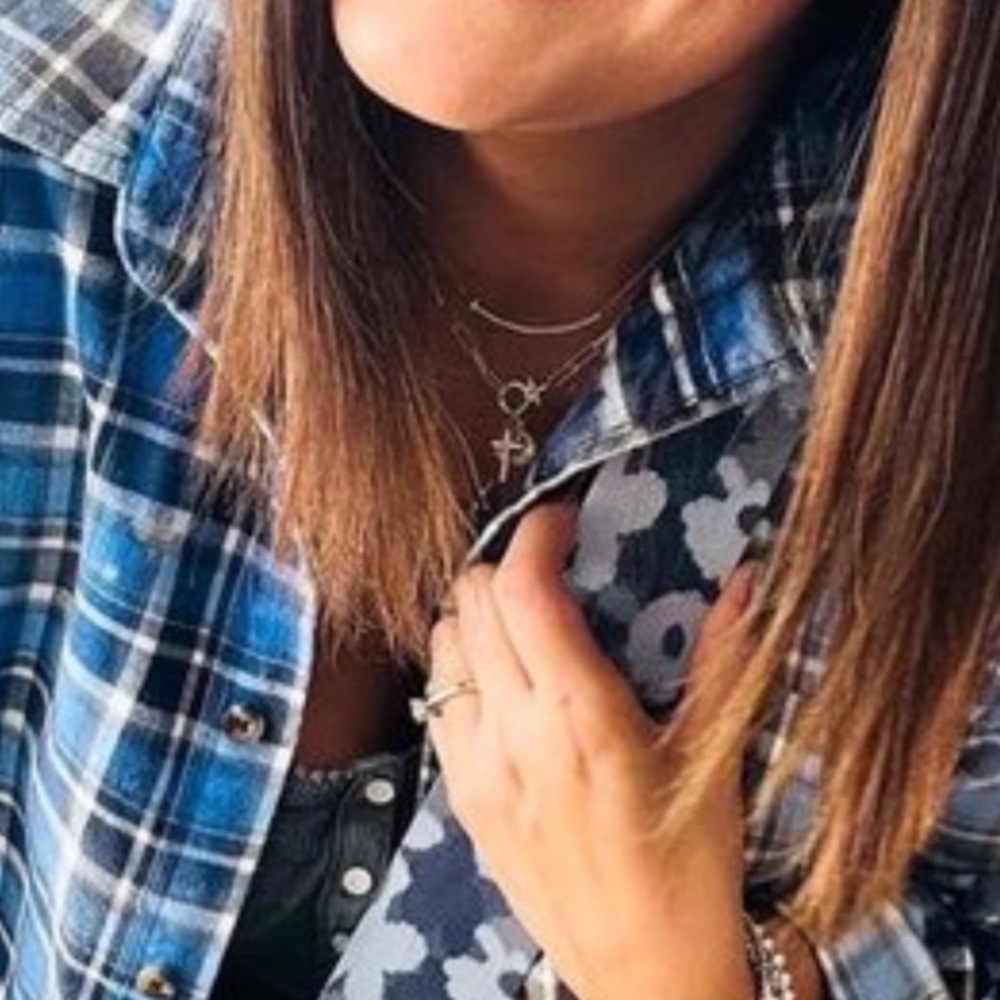 Stella & Dot Mixed Metal Ultra Delicate Hardware Necklace Duo - Picture 8 of 16